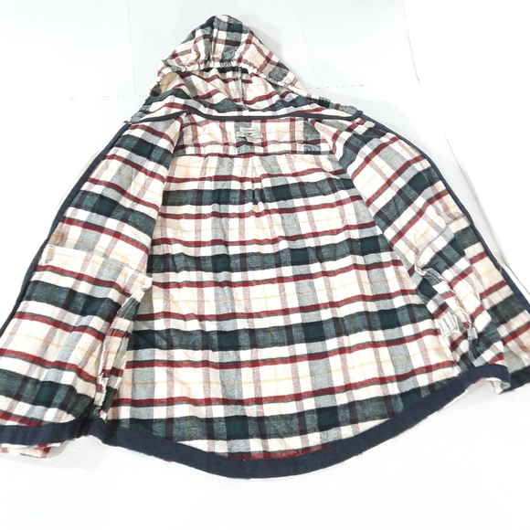 LL Bean Scotch Plaid Flannel Hoodie Jacket - Picture 4 of 7
